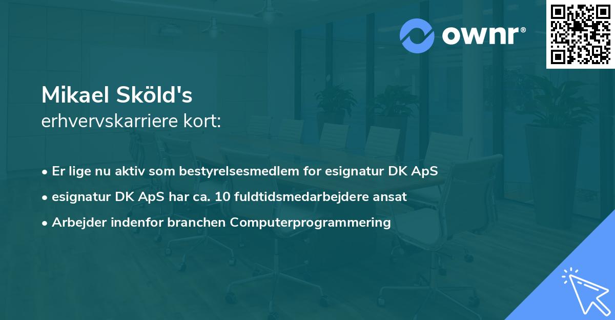 Mikael Sköld's erhvervskarriere kort