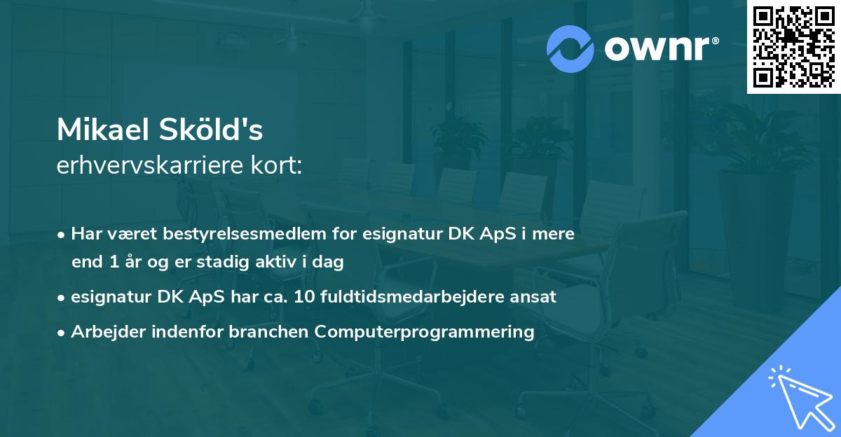 Mikael Sköld's erhvervskarriere kort