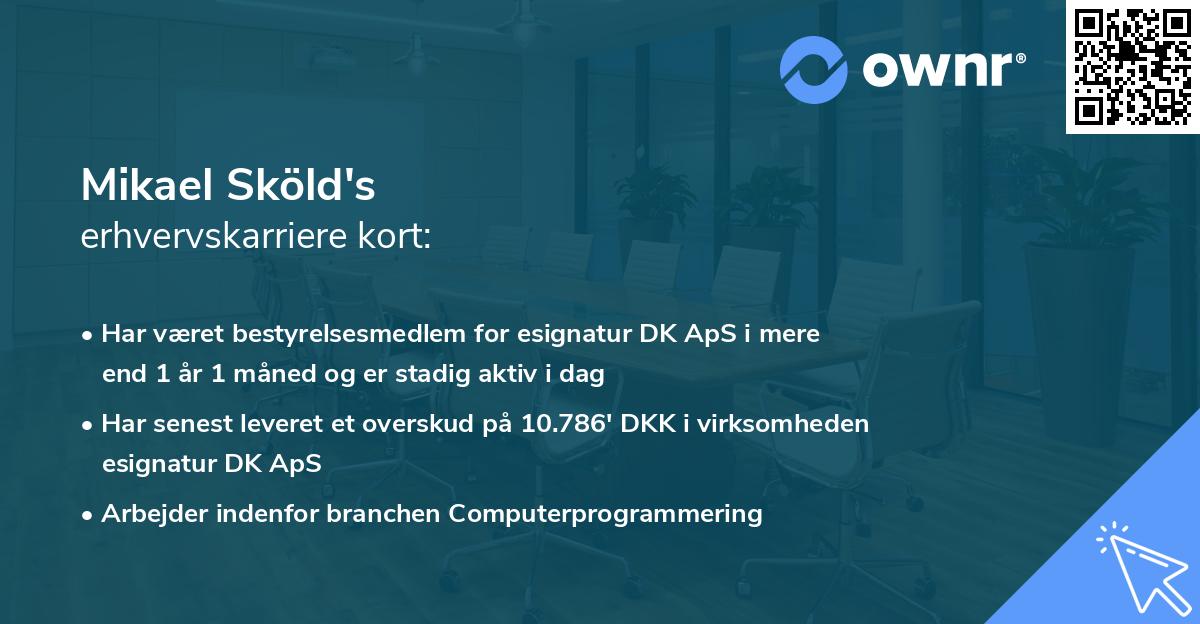 Mikael Sköld's erhvervskarriere kort
