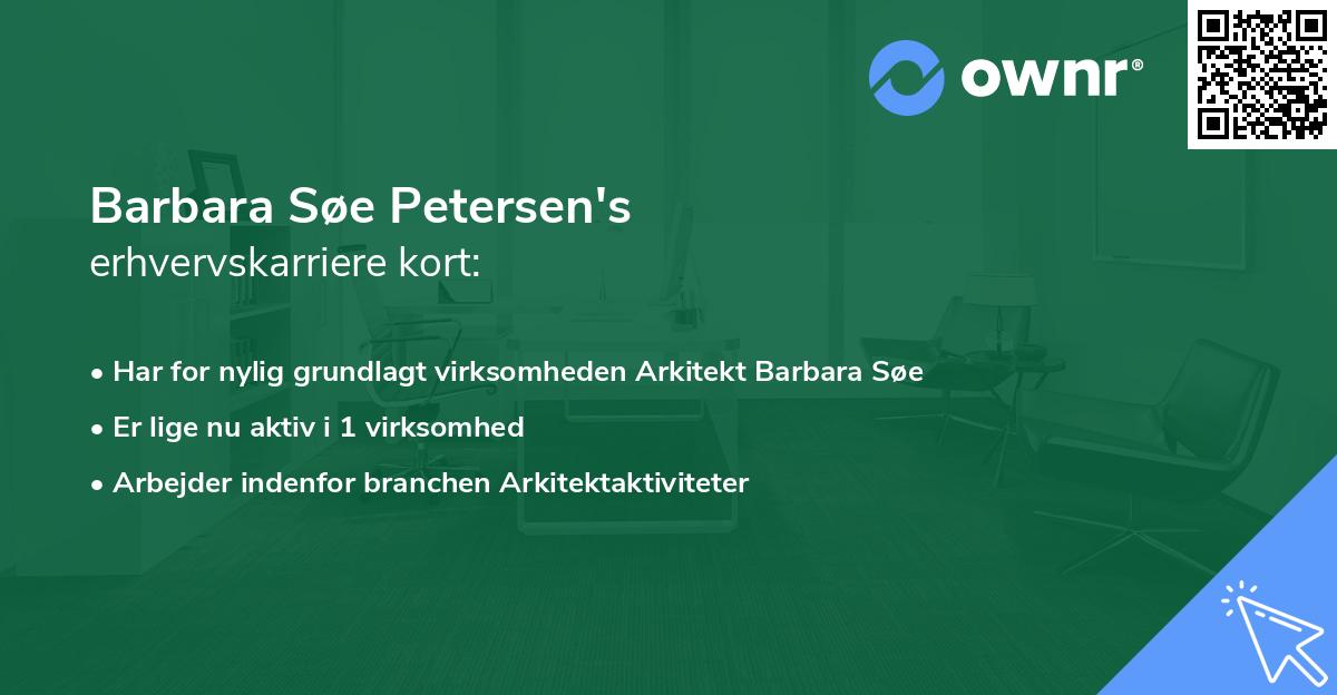 Barbara Søe Petersen's erhvervskarriere kort