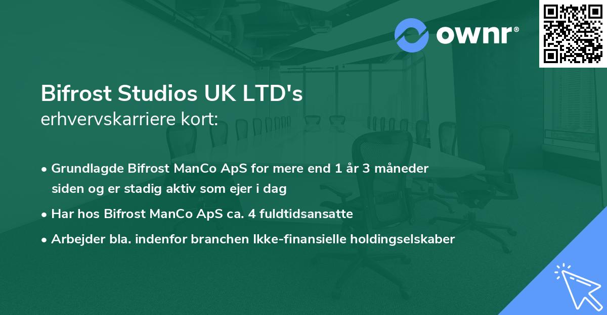 Bifrost Studios UK LTD's erhvervskarriere kort