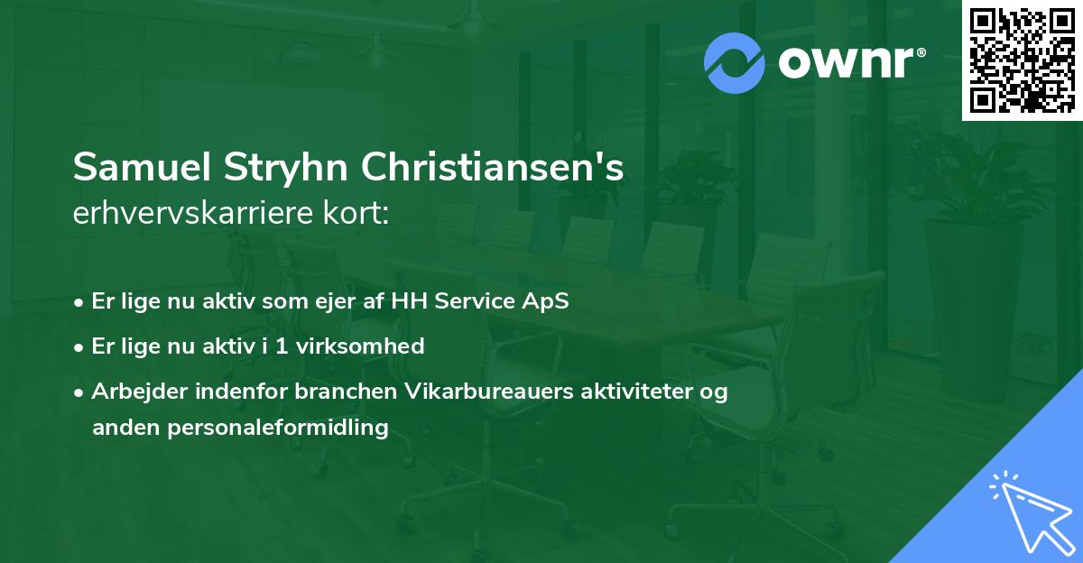 Samuel Stryhn Christiansen's erhvervskarriere kort