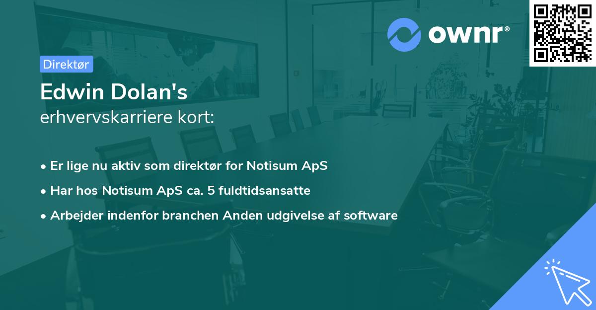 Edwin Dolan's erhvervskarriere kort