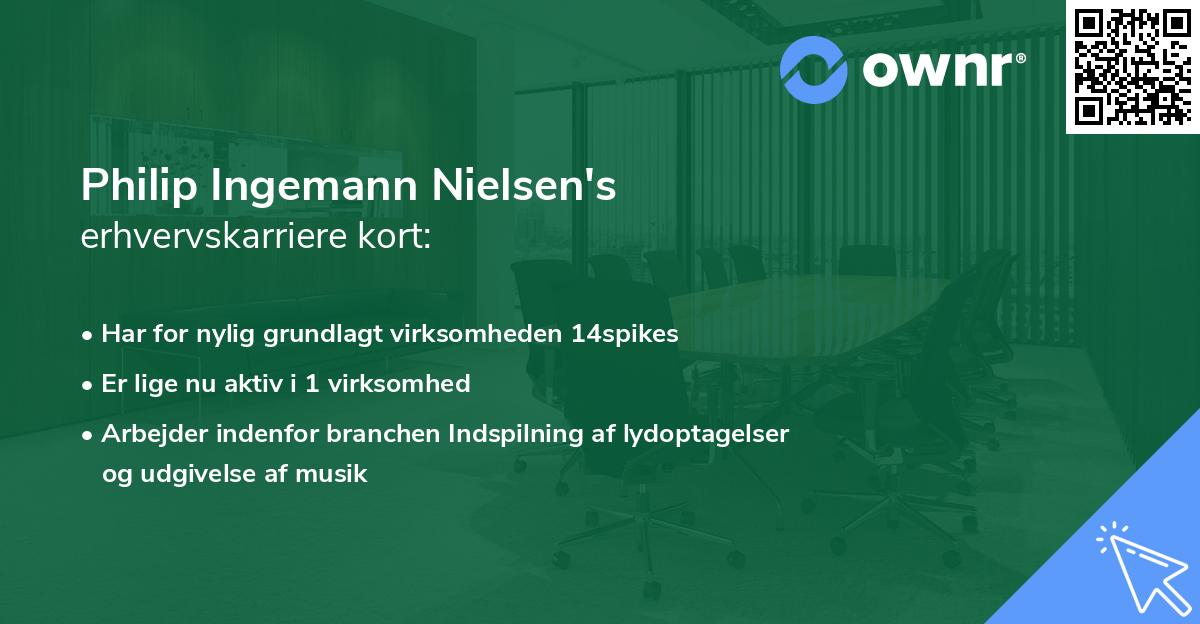 Philip Ingemann Nielsen's erhvervskarriere kort