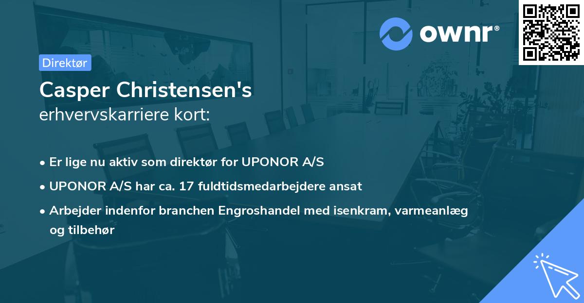 Casper Christensen's erhvervskarriere kort