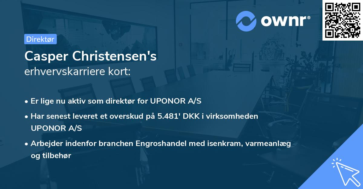 Casper Christensen's erhvervskarriere kort