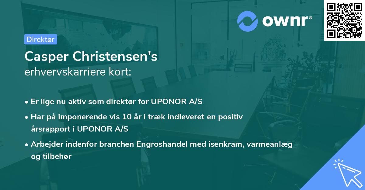 Casper Christensen's erhvervskarriere kort