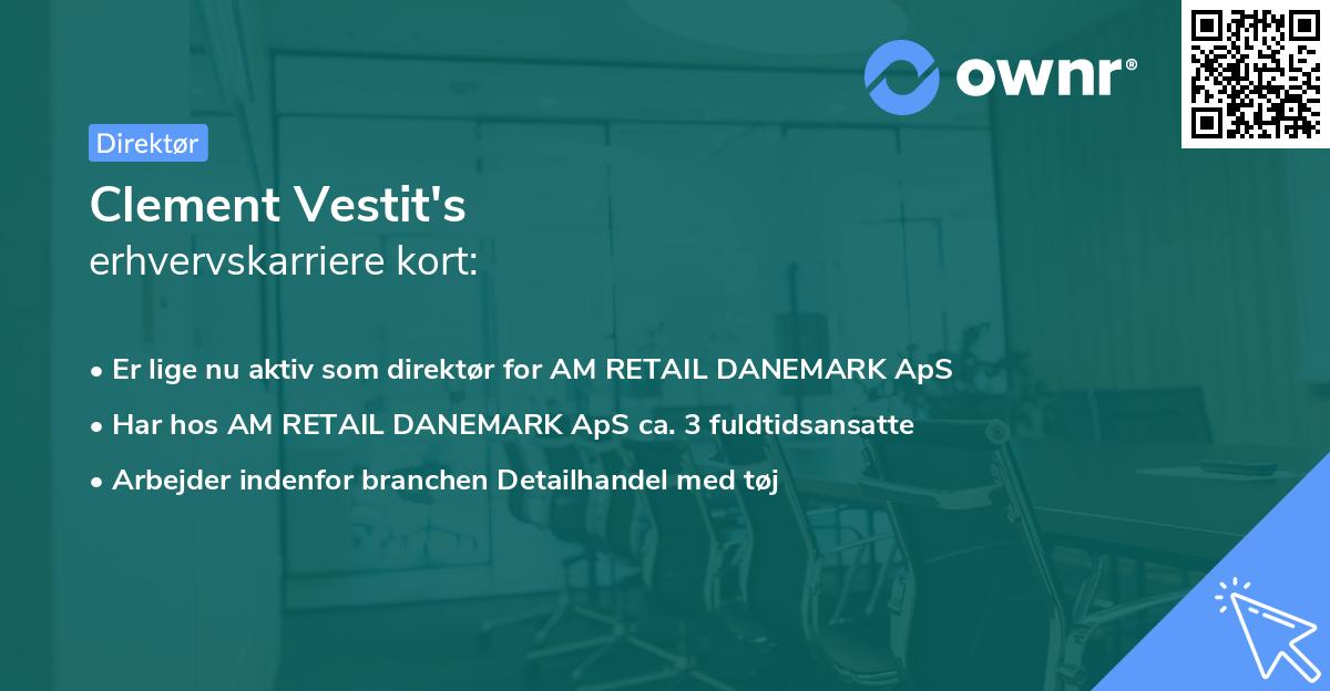Clement Vestit's erhvervskarriere kort