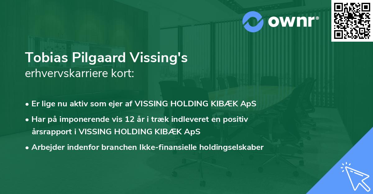 Tobias Pilgaard Vissing's erhvervskarriere kort
