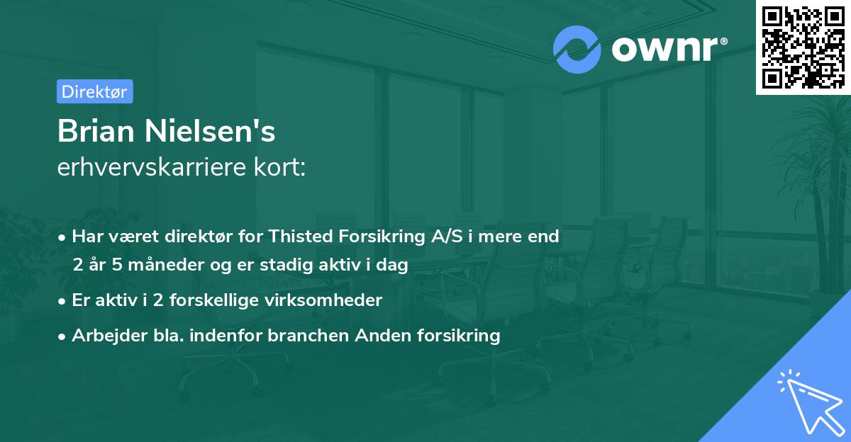 Brian Nielsen's erhvervskarriere kort