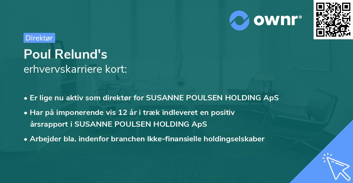 Poul Relund's erhvervskarriere kort