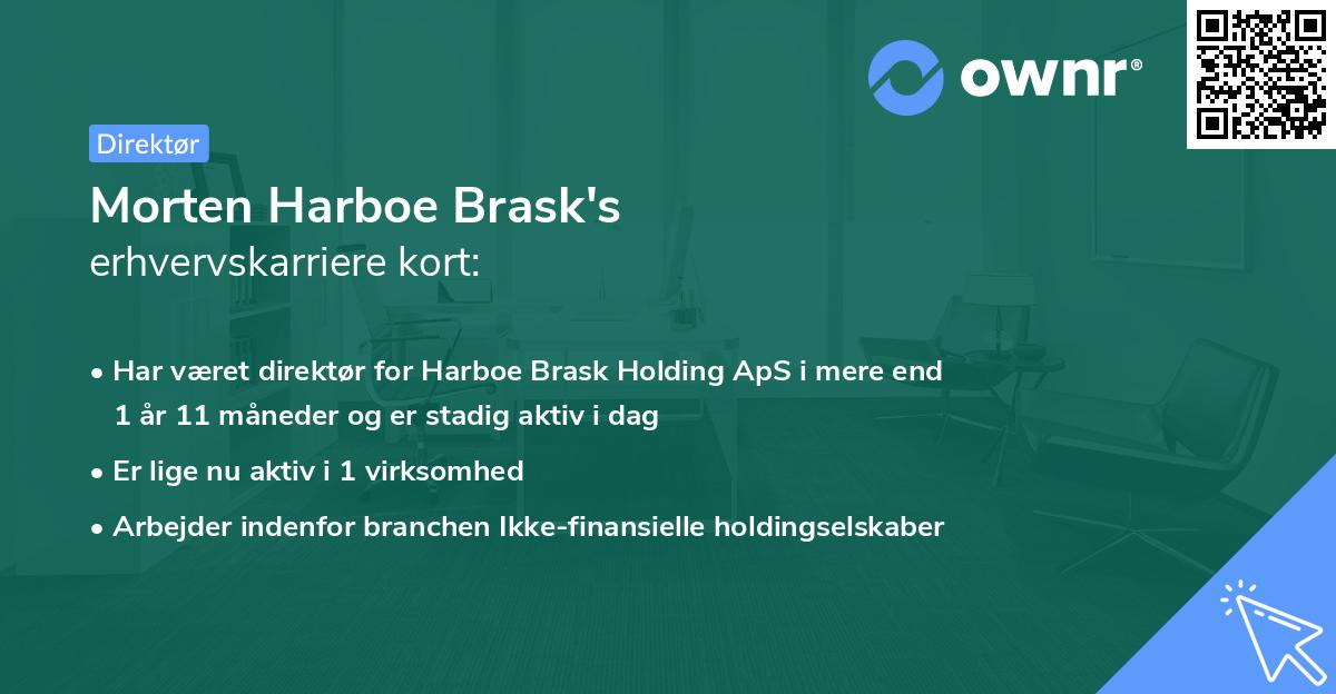 Morten Harboe Brask's erhvervskarriere kort
