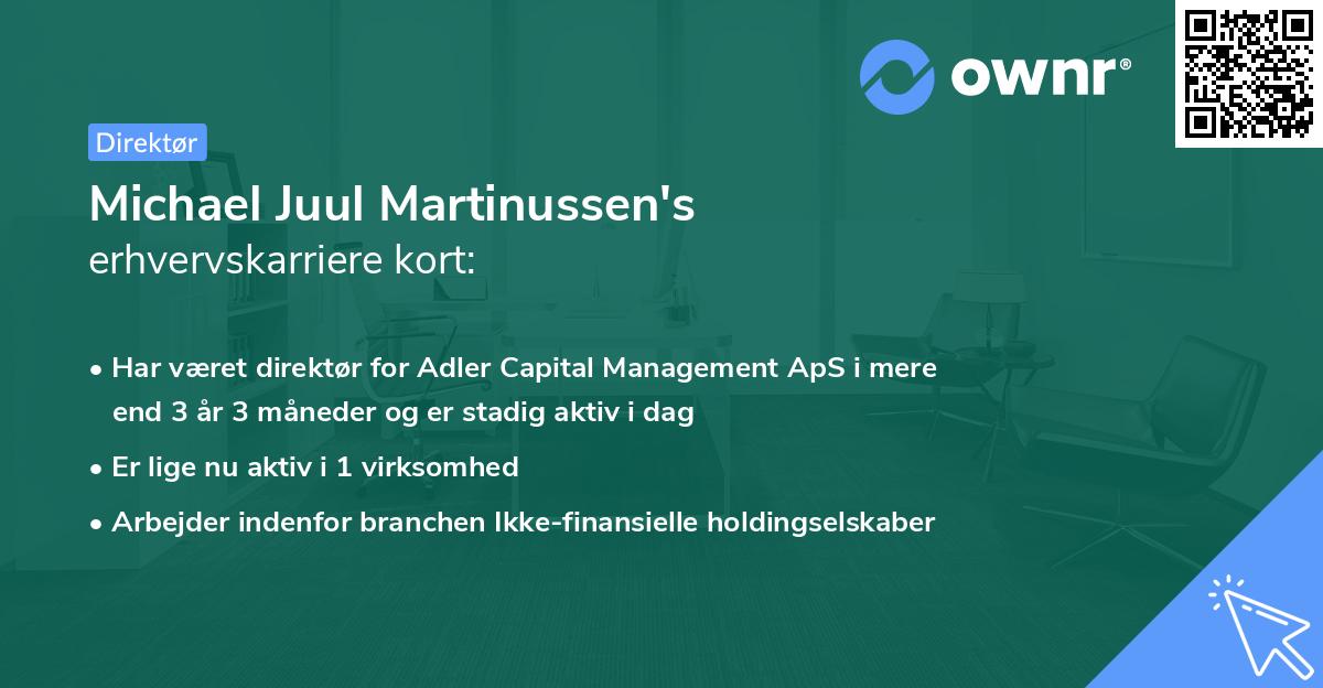 Michael Juul Martinussen's erhvervskarriere kort