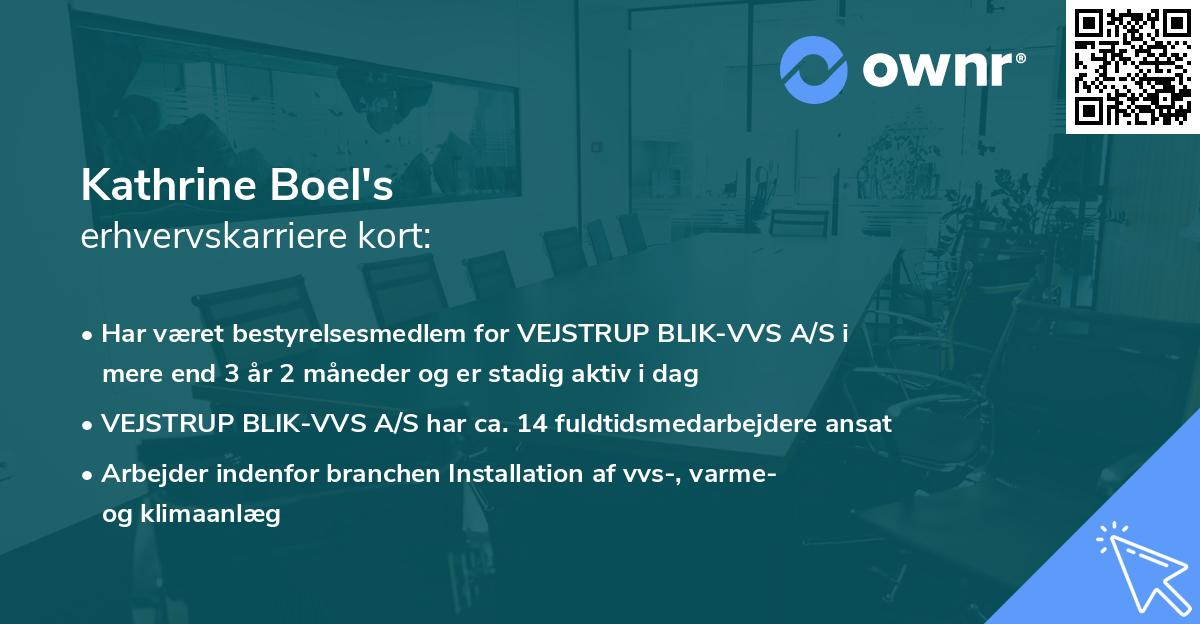Kathrine Boel's erhvervskarriere kort