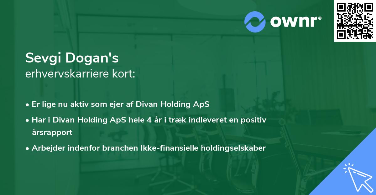 Sevgi Dogan's erhvervskarriere kort