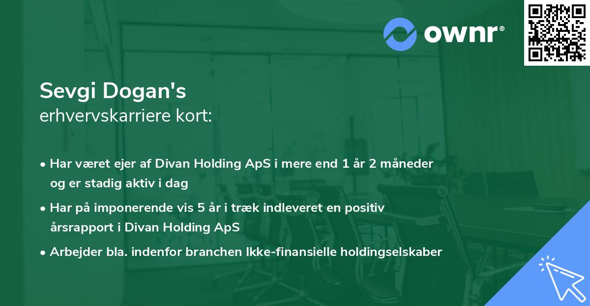 Sevgi Dogan's erhvervskarriere kort