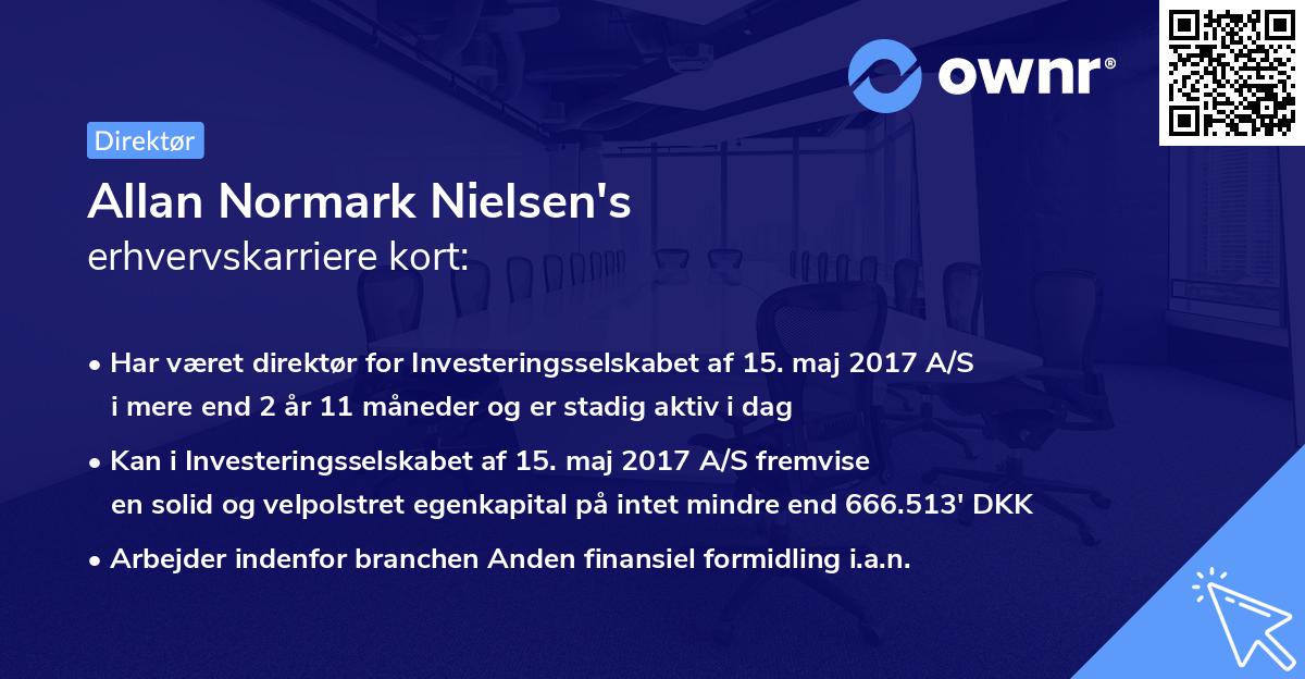 Allan Normark Nielsen's erhvervskarriere kort