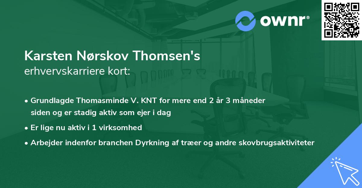 Karsten Nørskov Thomsen's erhvervskarriere kort