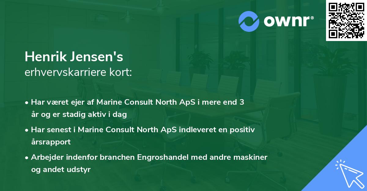 Henrik Jensen's erhvervskarriere kort