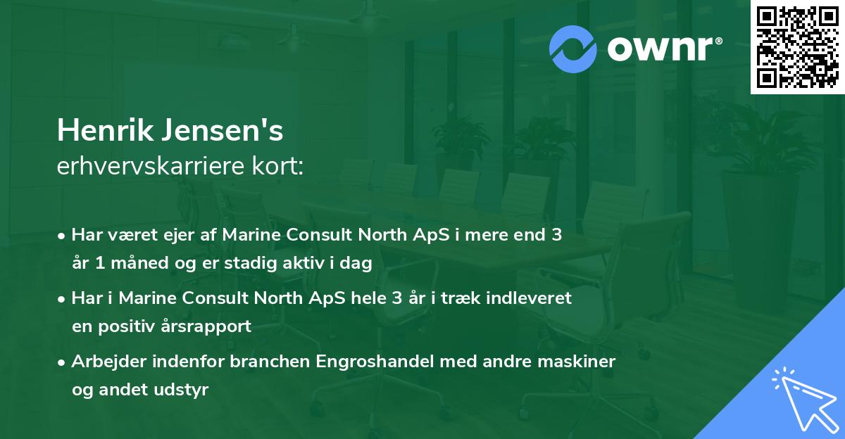 Henrik Jensen's erhvervskarriere kort