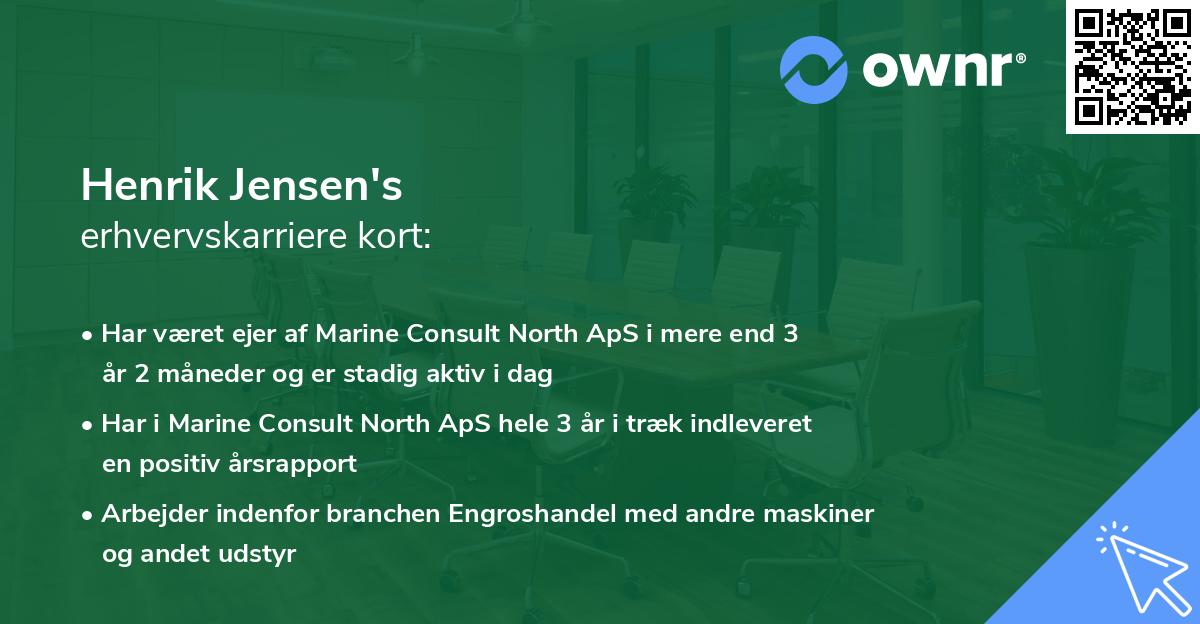 Henrik Jensen's erhvervskarriere kort