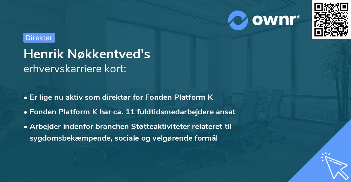 Henrik Nøkkentved's erhvervskarriere kort