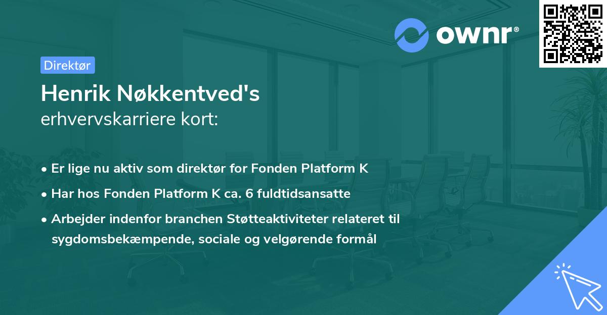 Henrik Nøkkentved's erhvervskarriere kort