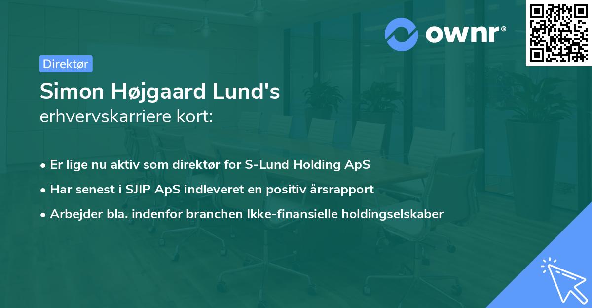 Simon Højgaard Lund's erhvervskarriere kort