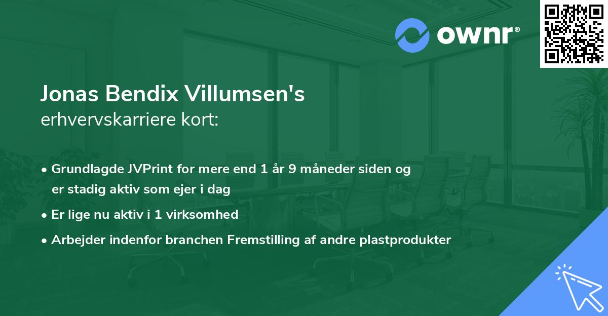 Jonas Bendix Villumsen's erhvervskarriere kort