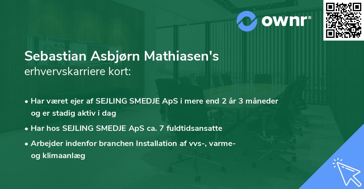 Sebastian Asbjørn Mathiasen's erhvervskarriere kort