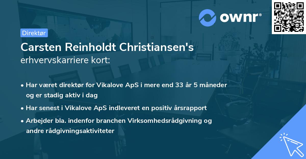 Carsten Reinholdt Christiansen's erhvervskarriere kort