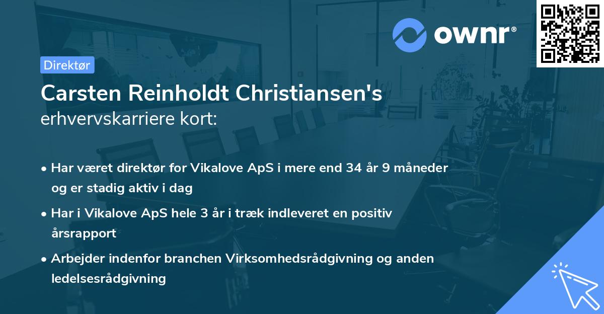 Carsten Reinholdt Christiansen's erhvervskarriere kort