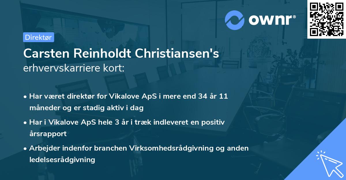 Carsten Reinholdt Christiansen's erhvervskarriere kort