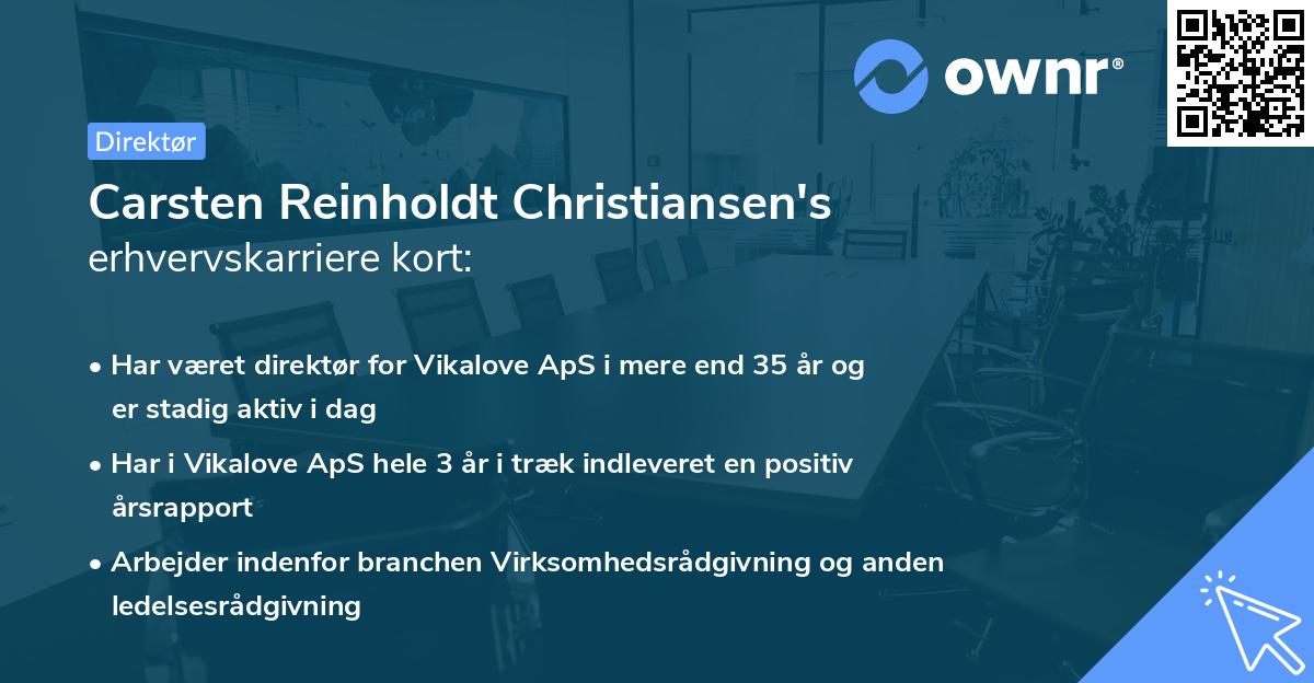 Carsten Reinholdt Christiansen's erhvervskarriere kort
