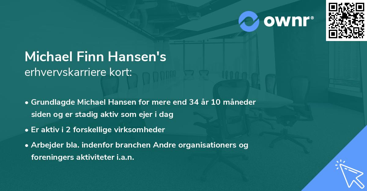 Michael Finn Hansen's erhvervskarriere kort