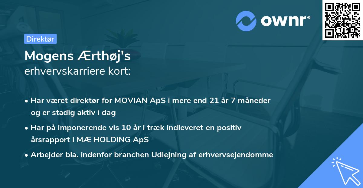 Mogens Ærthøj's erhvervskarriere kort