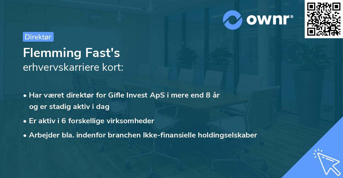 Flemming Fast's erhvervskarriere kort