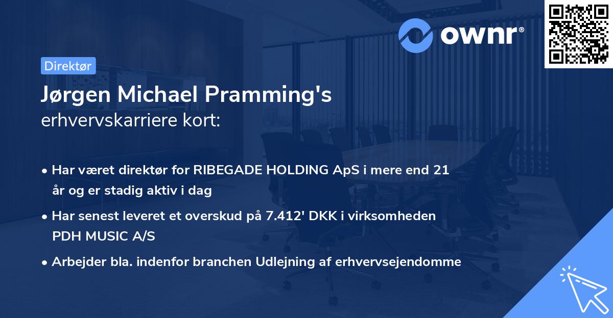 Jørgen Michael Pramming's erhvervskarriere kort