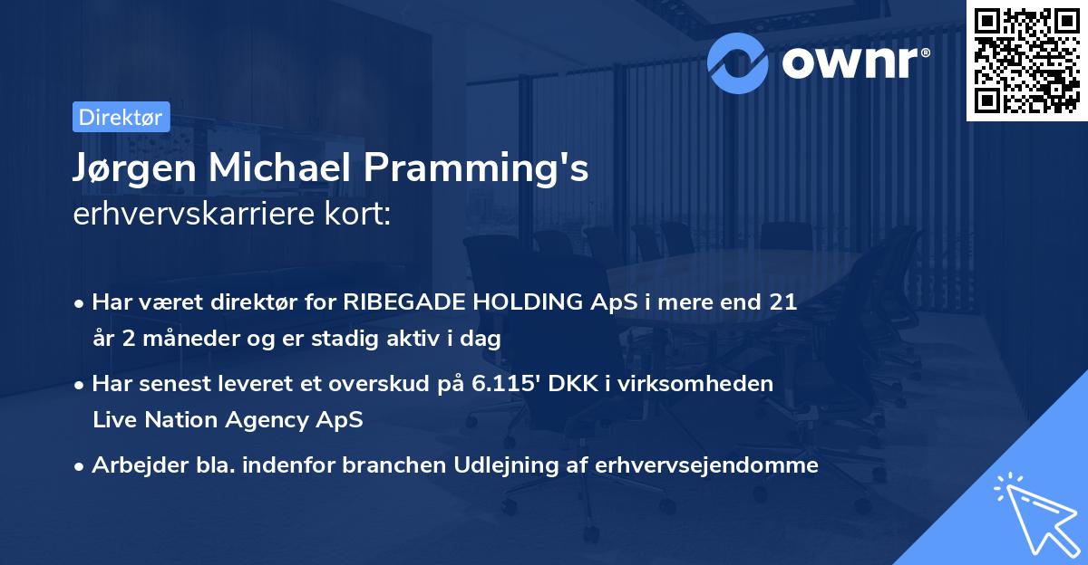 Jørgen Michael Pramming's erhvervskarriere kort