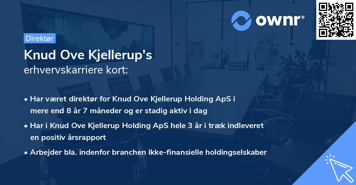 Knud Ove Kjellerup's erhvervskarriere kort