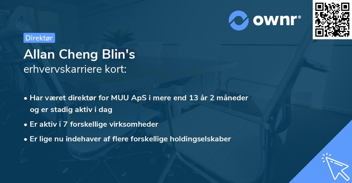 Allan Cheng Blin's erhvervskarriere kort