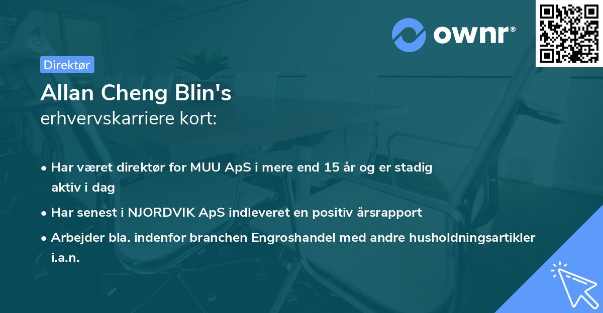 Allan Cheng Blin's erhvervskarriere kort