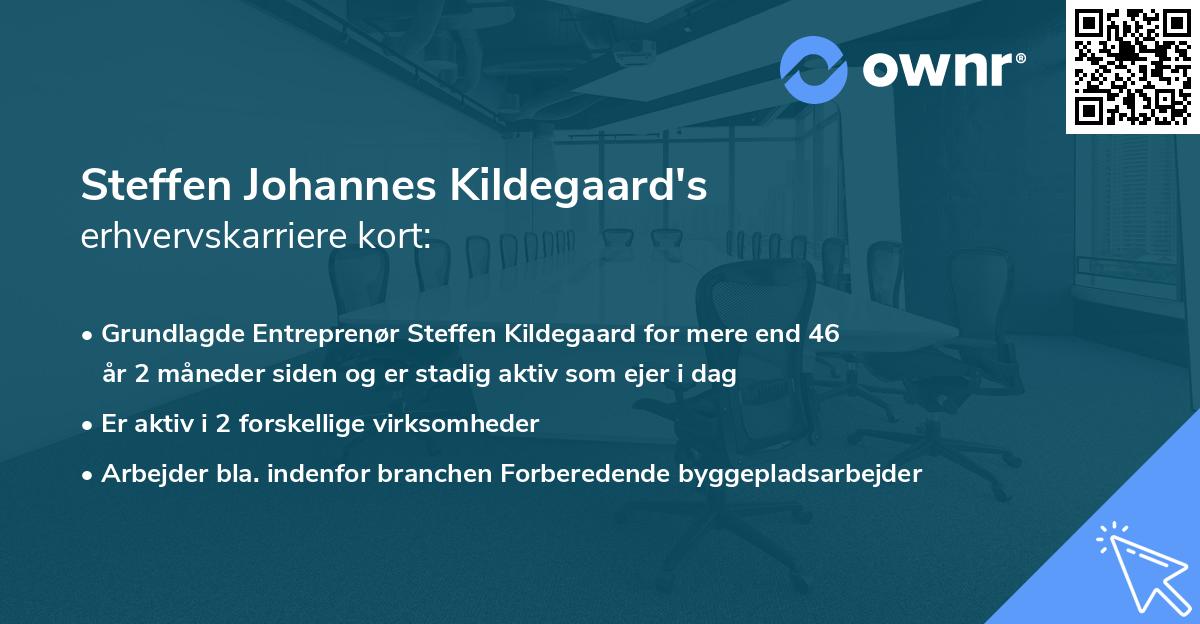 Steffen Johannes Kildegaard's erhvervskarriere kort