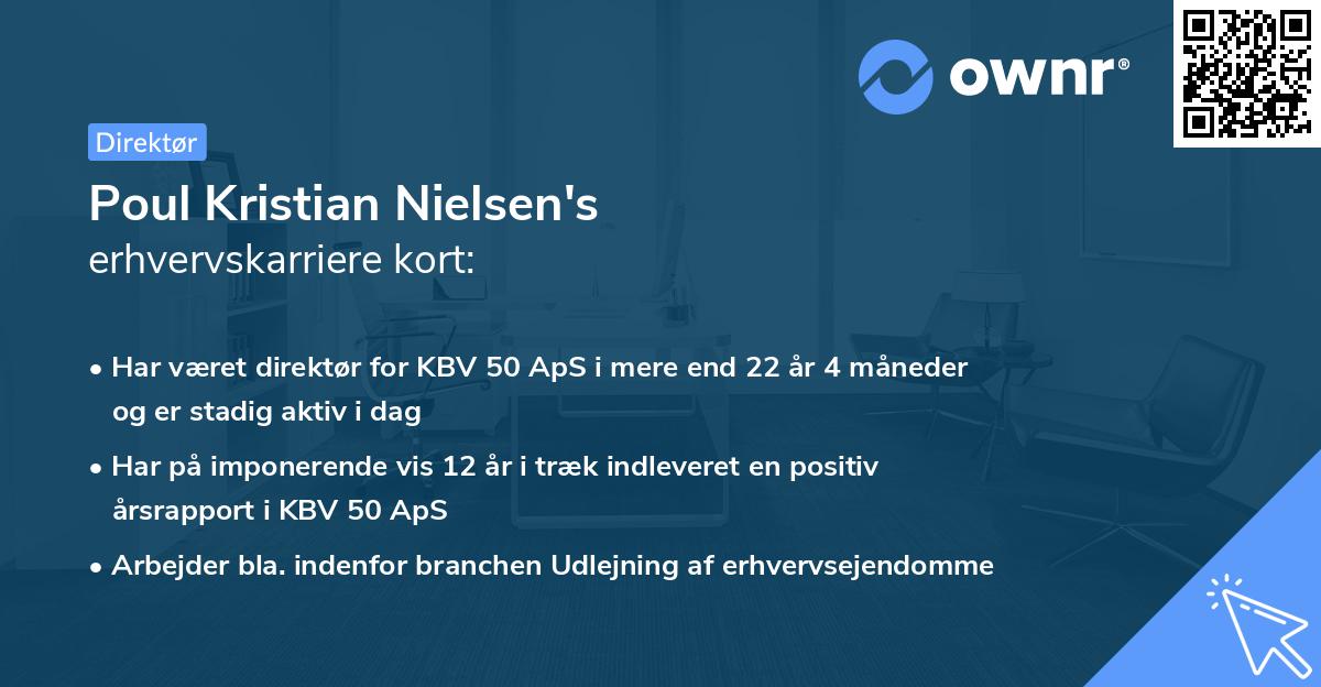 Poul Kristian Nielsen's erhvervskarriere kort