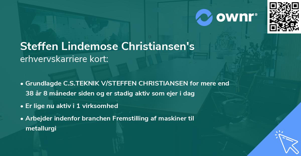 Steffen Lindemose Christiansen's erhvervskarriere kort