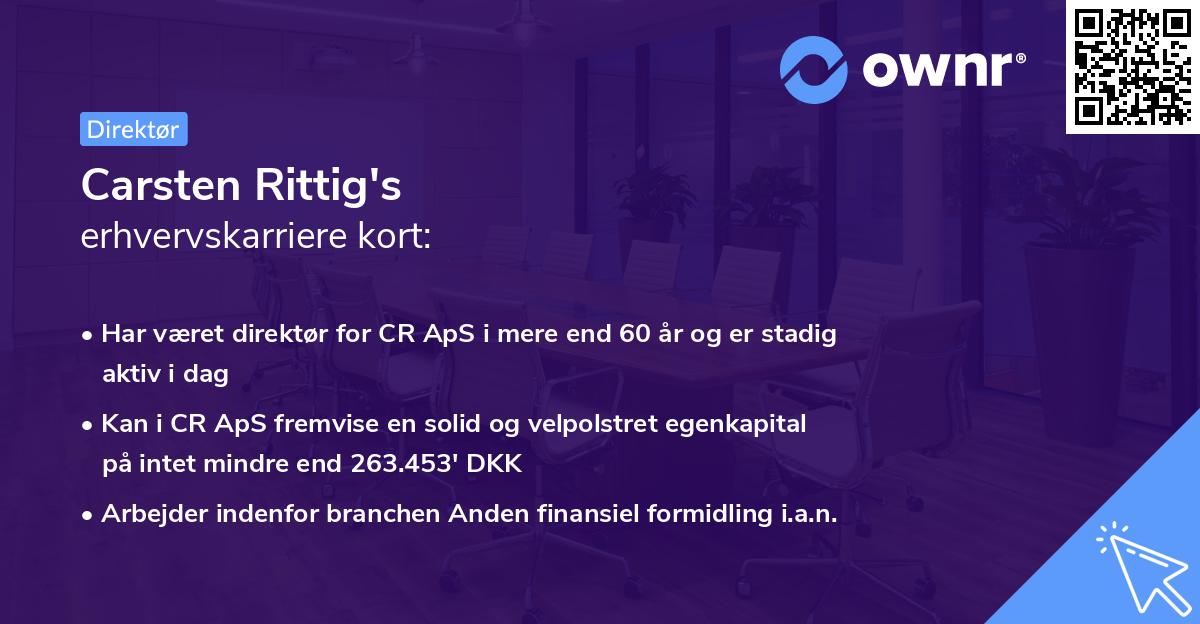 Carsten Rittig's erhvervskarriere kort