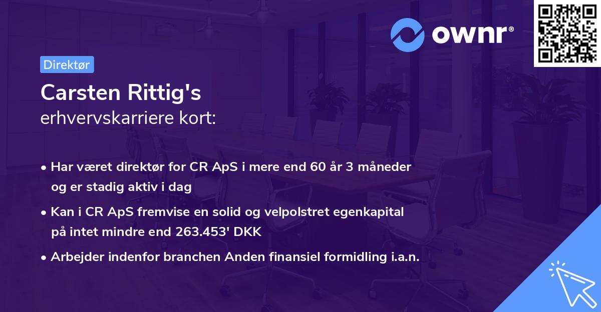 Carsten Rittig's erhvervskarriere kort