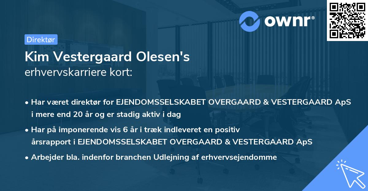 Kim Vestergaard Olesen's erhvervskarriere kort