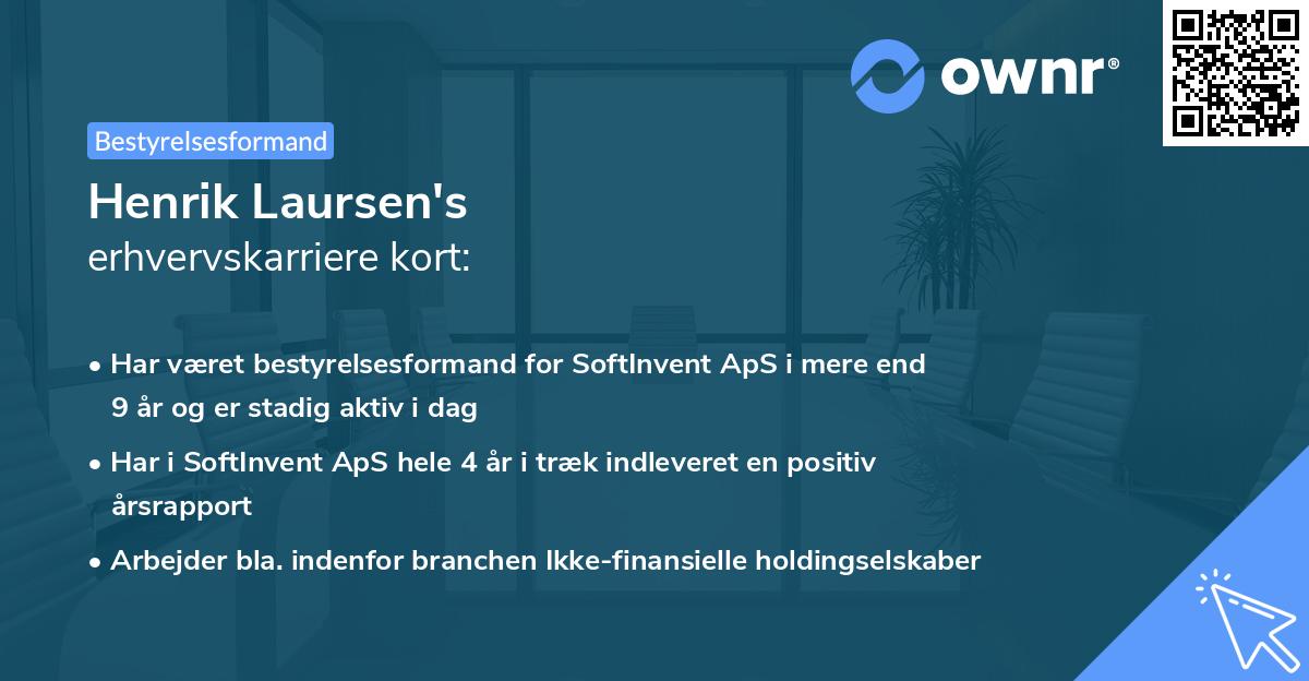 Henrik Laursen's erhvervskarriere kort