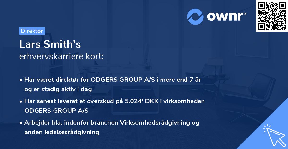 Lars Smith's erhvervskarriere kort